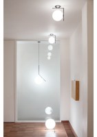 IC C/W from Flos, shown as ceiling light with chrome finish.